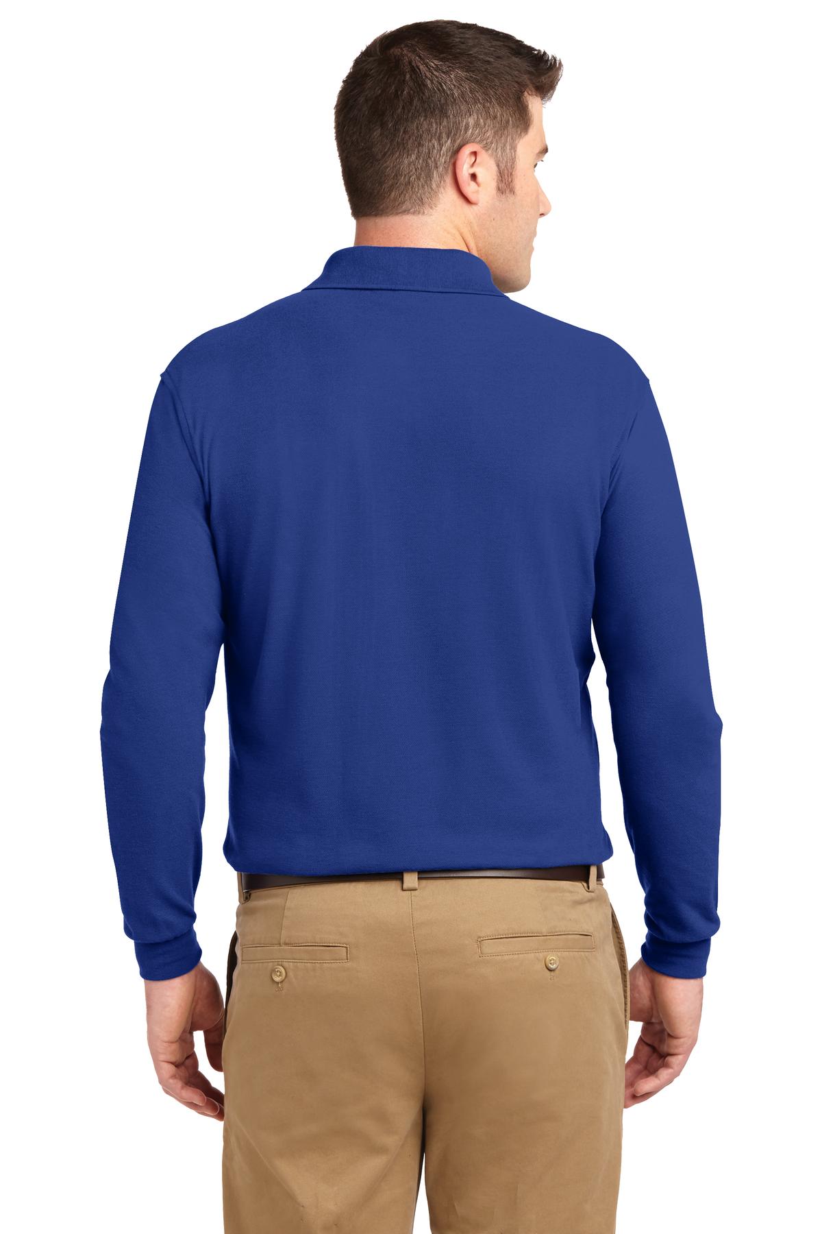 Port Authority Silk Touch Long Sleeve Polo.  K500LS