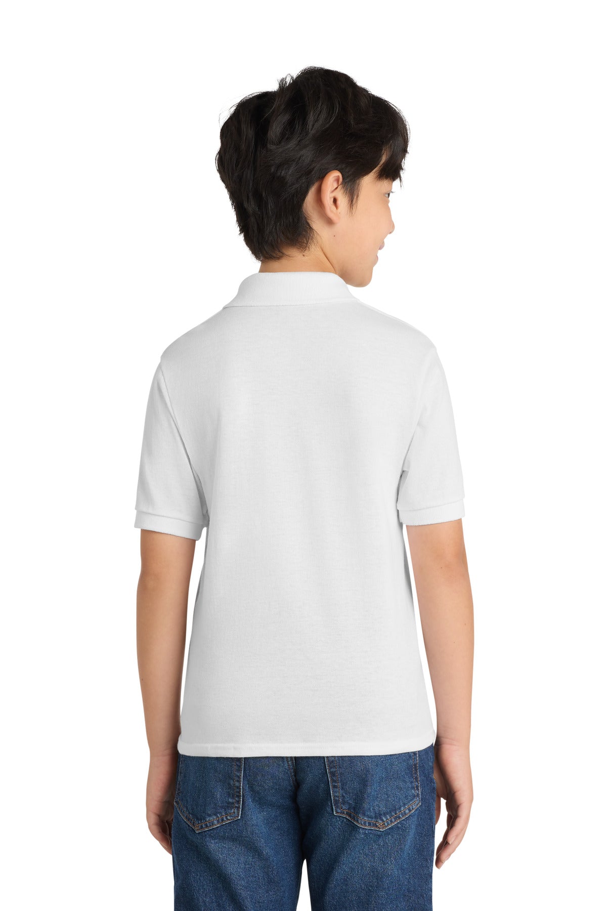 Port & Co Youth Core Blend Jersey Knit Polo. KP55Y
