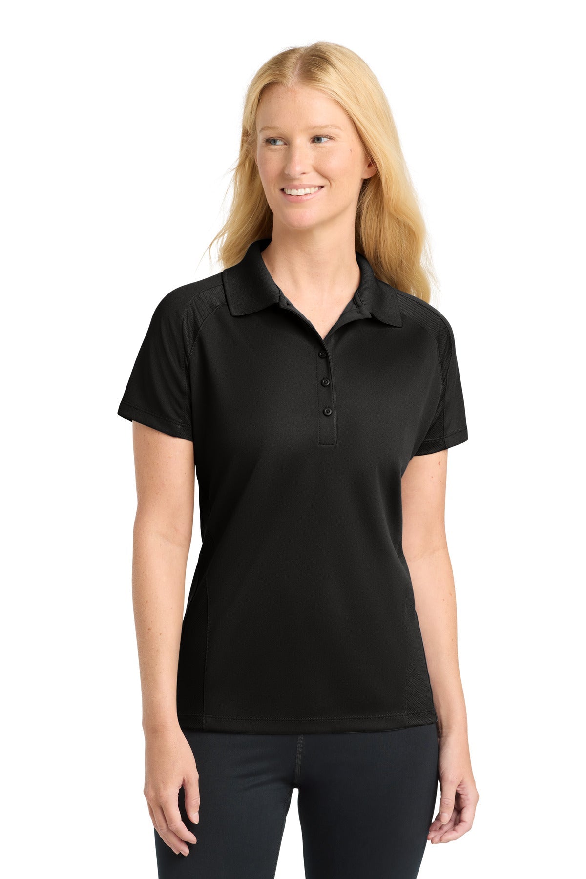 Sport-Tek Women's Dri-Mesh Pro Polo. L474