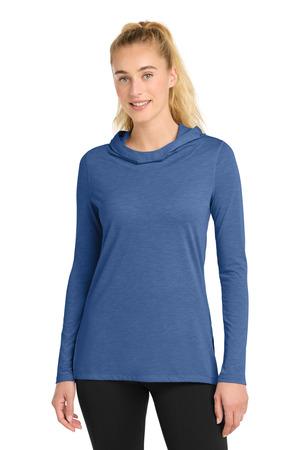 Sport-Tek Women's PosiCharge  Tri-Blend Wicking Long Sleeve Hoodie LST406