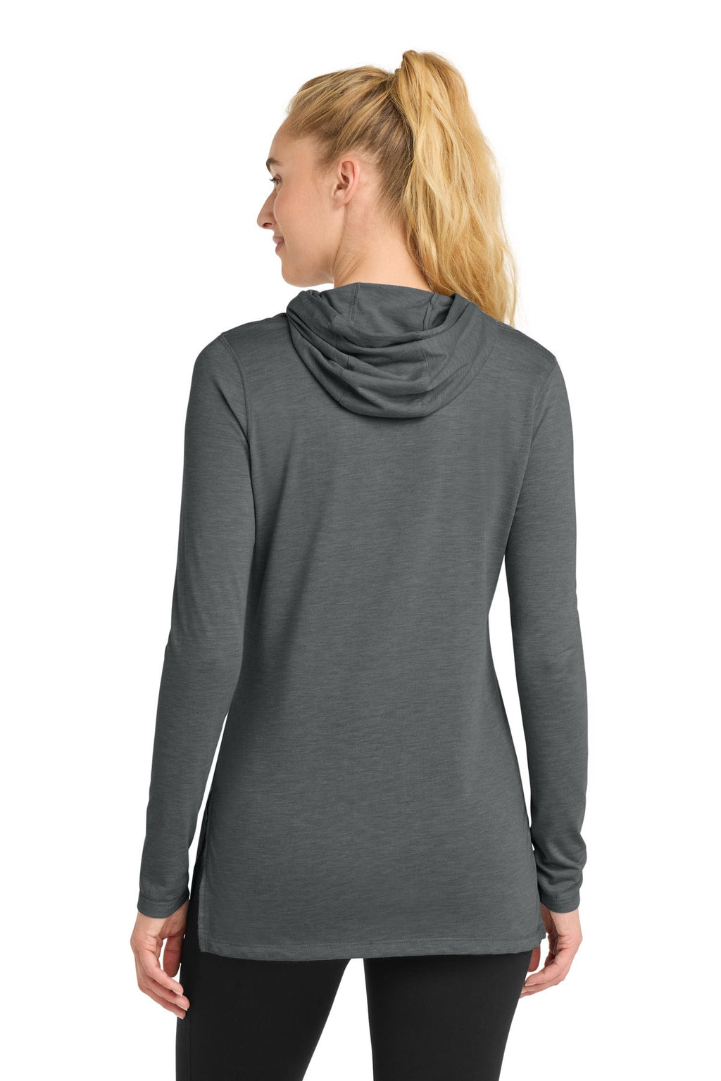 Sport-Tek Women's PosiCharge  Tri-Blend Wicking Long Sleeve Hoodie LST406