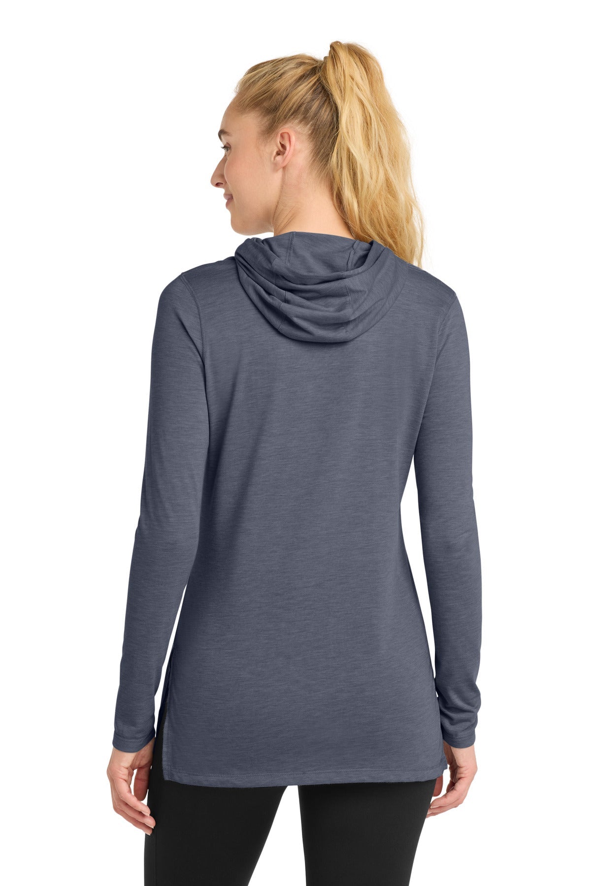 Sport-Tek Women's PosiCharge  Tri-Blend Wicking Long Sleeve Hoodie LST406