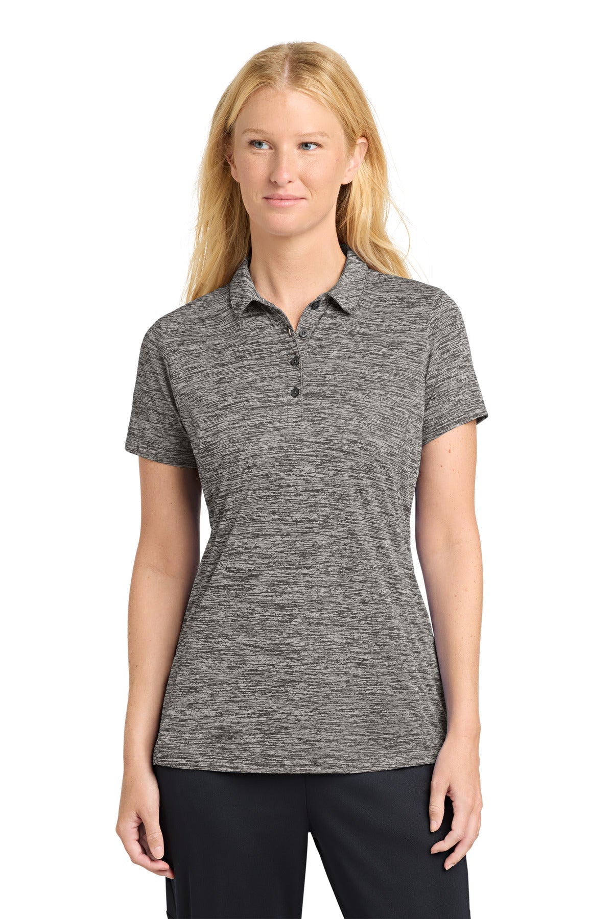 Sport-Tek  Women's PosiCharge  Electric Heather Polo. LST590