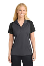 Sport-Tek Women's Colorblock Micropique Sport-Wick Polo. LST652