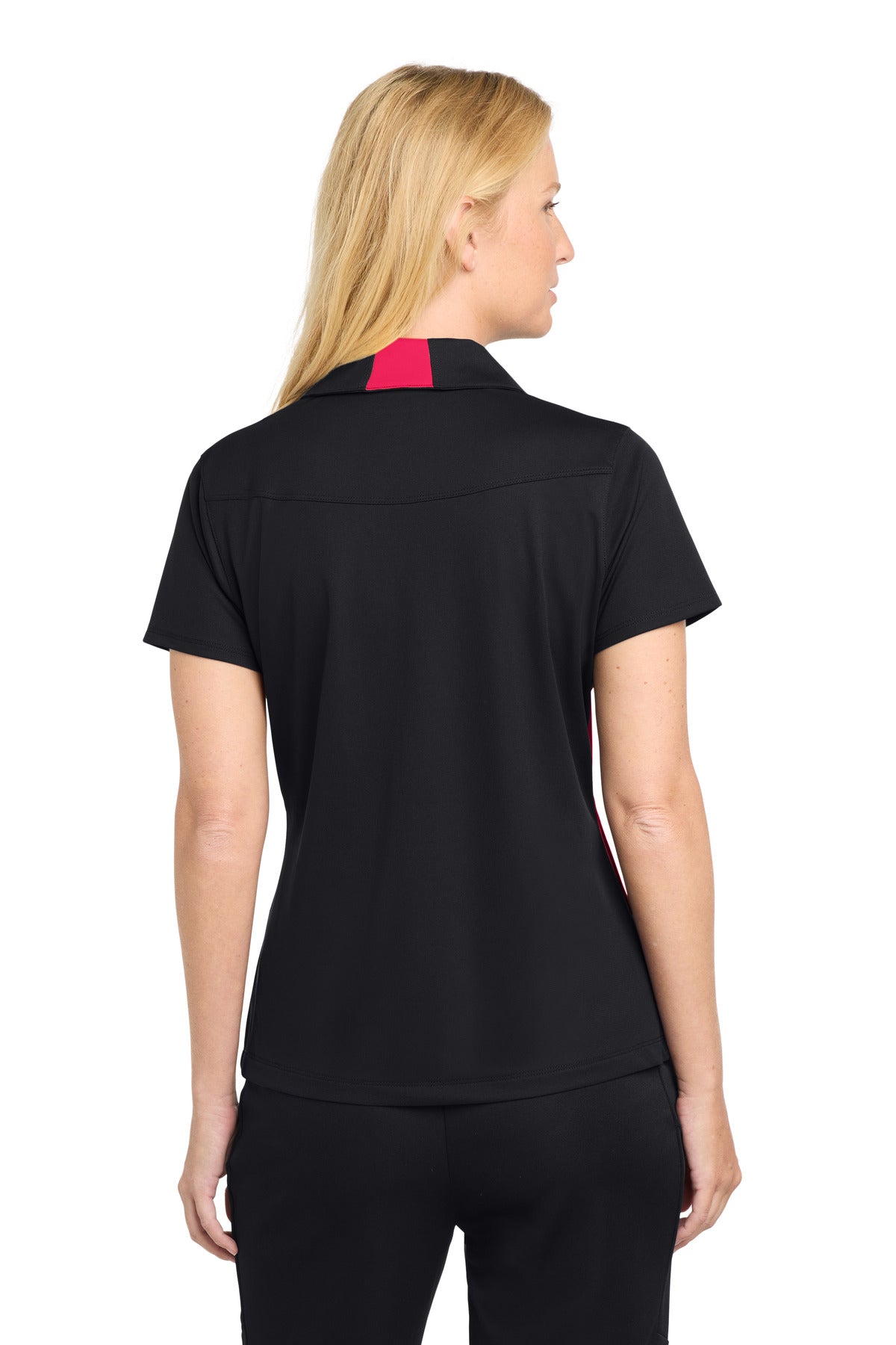 Sport-Tek Women's Side Blocked Micropique Sport-Wick Polo. LST655