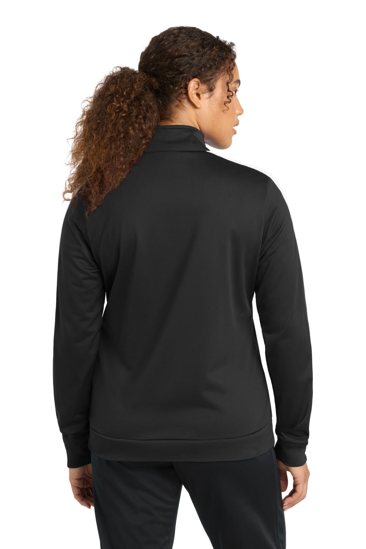Sport-Tek  Ladies Tricot Sleeve Stripe Track Jacket. LST94
