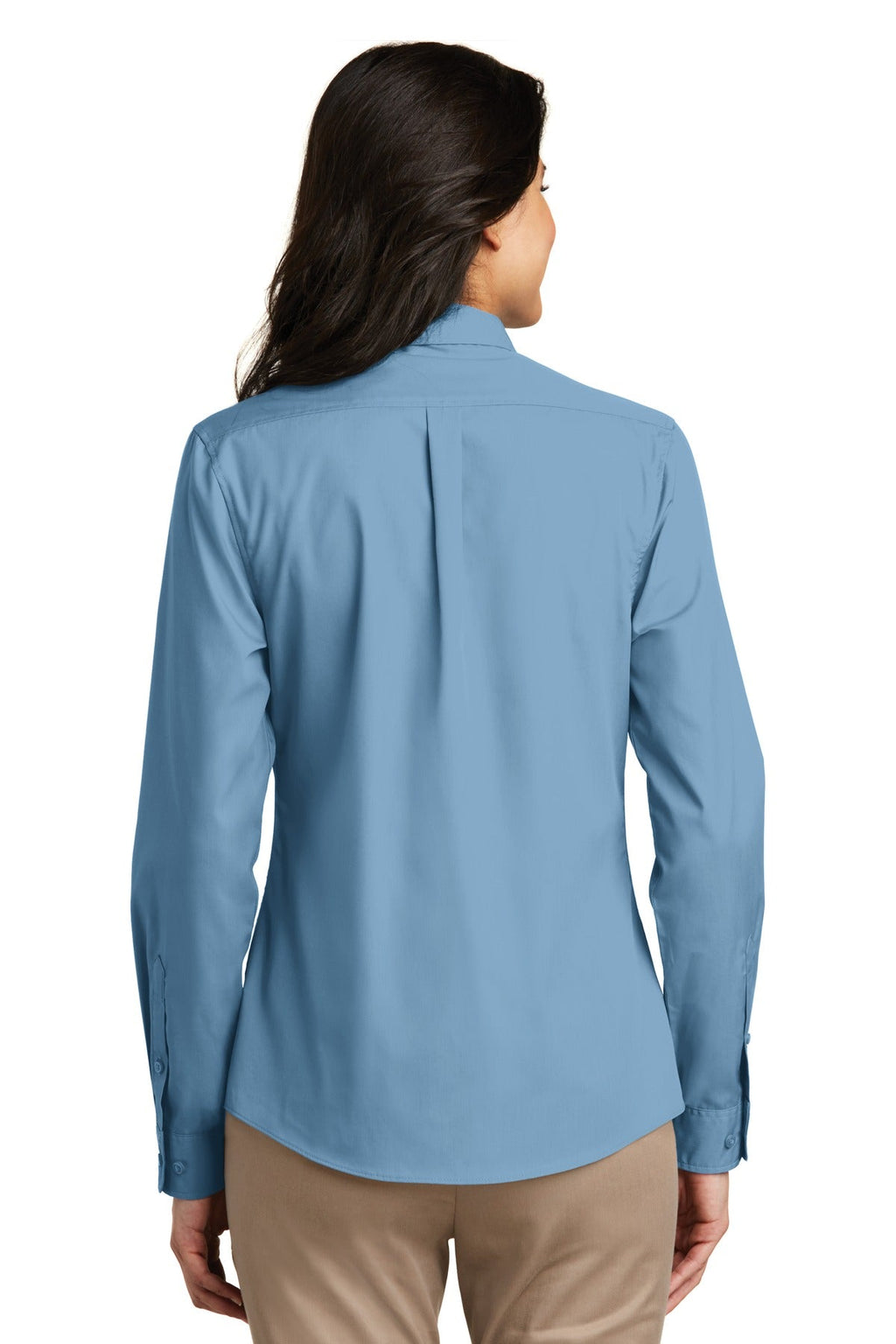 Port Authority Women's Long Sleeve Carefree Poplin Shirt. LW100