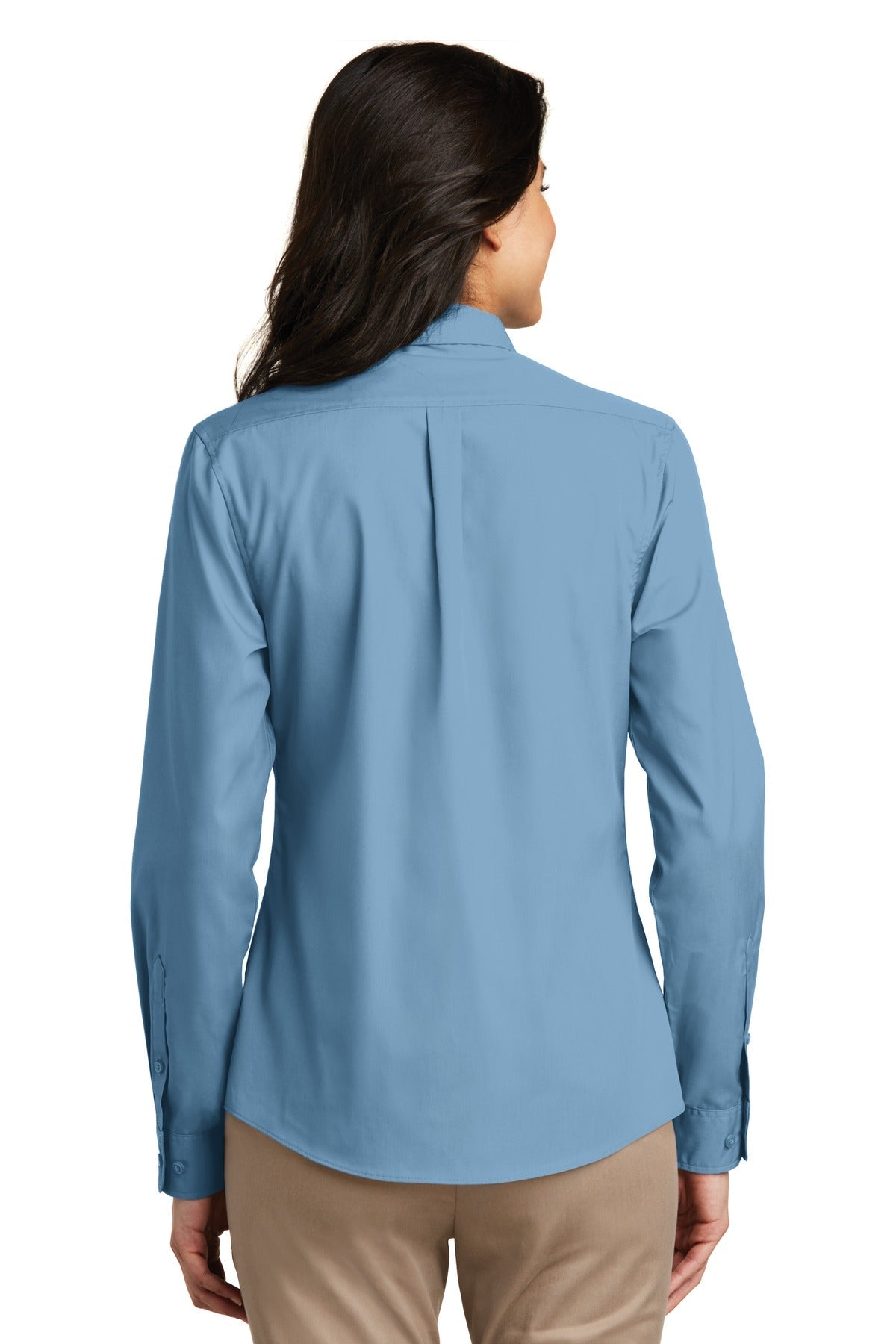 Port Authority Women's Long Sleeve Carefree Poplin Shirt. LW100