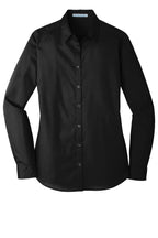 Port Authority Women's Long Sleeve Carefree Poplin Shirt. LW100