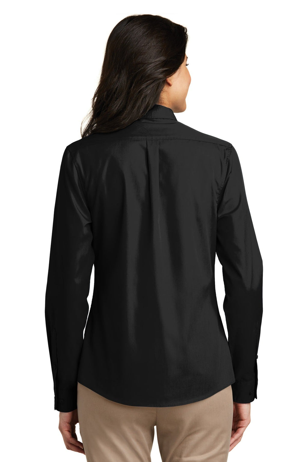 Port Authority Women's Long Sleeve Carefree Poplin Shirt. LW100