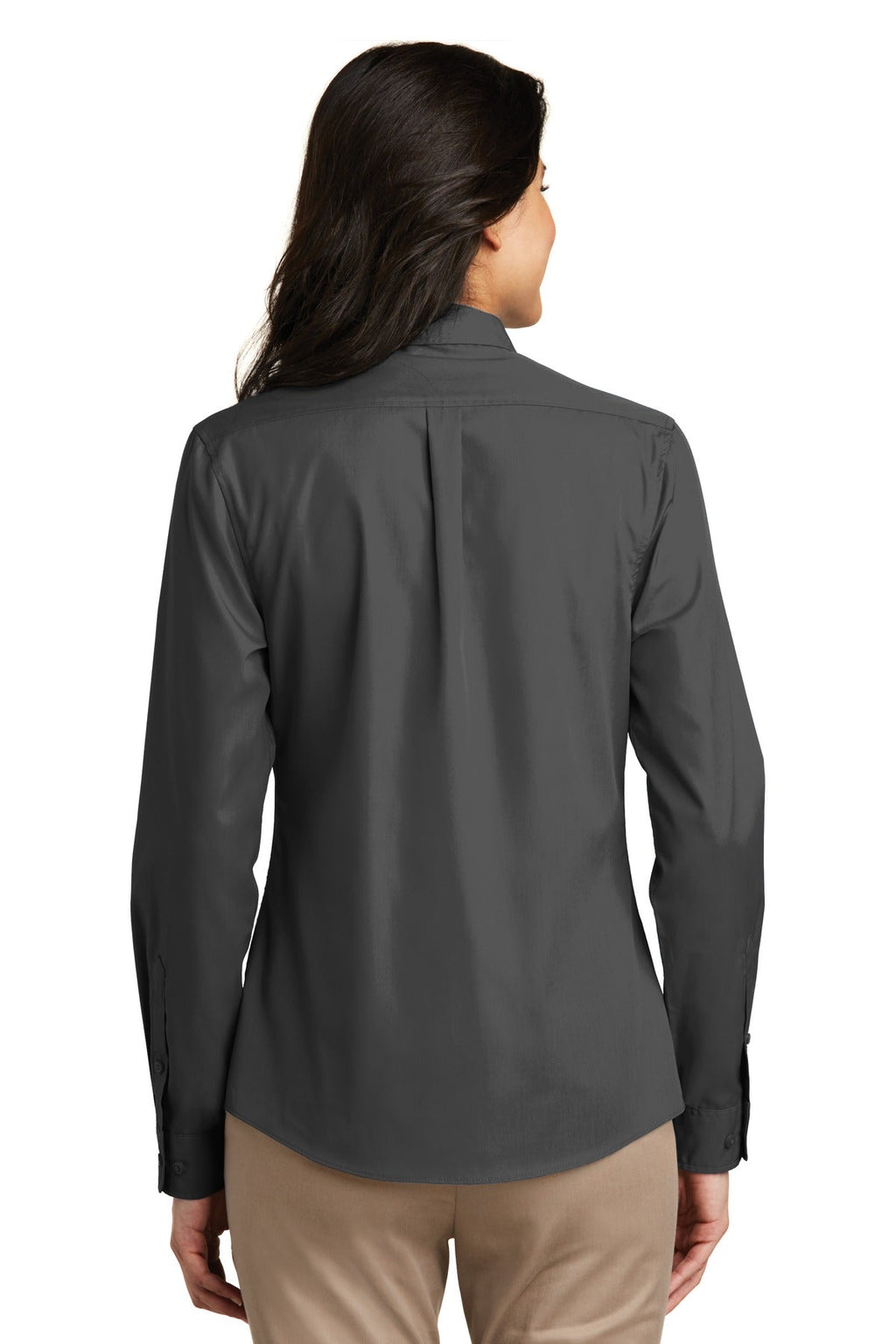 Port Authority Women's Long Sleeve Carefree Poplin Shirt. LW100