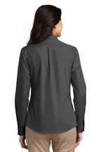 Port Authority Women's Long Sleeve Carefree Poplin Shirt. LW100