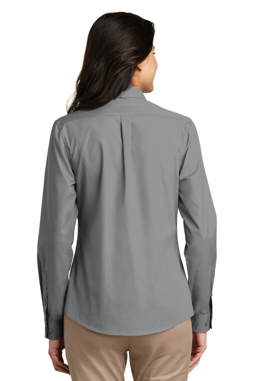 Port Authority Women's Long Sleeve Carefree Poplin Shirt. LW100