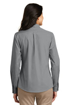 Port Authority Women's Long Sleeve Carefree Poplin Shirt. LW100