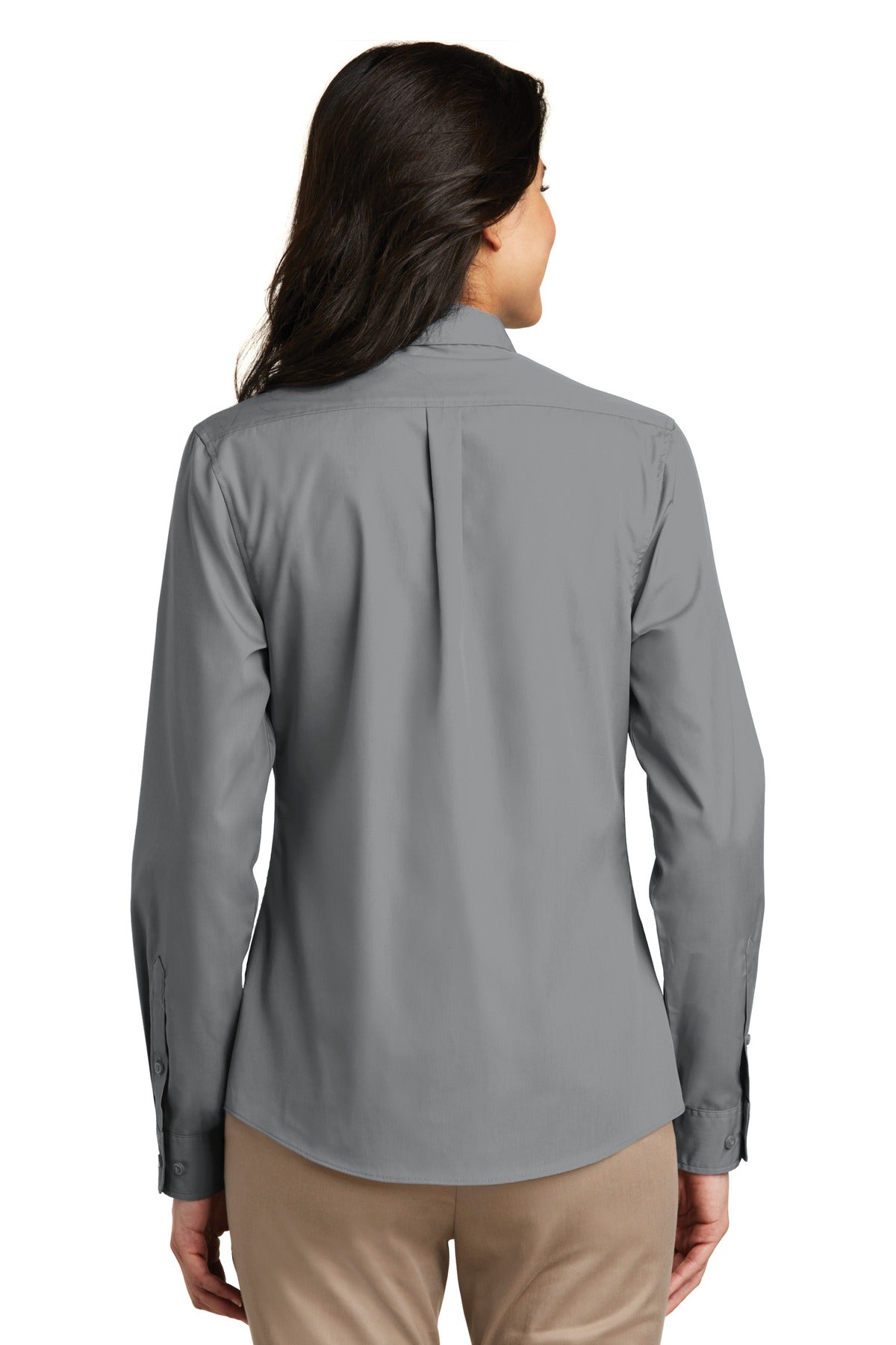 Port Authority Women's Long Sleeve Carefree Poplin Shirt. LW100