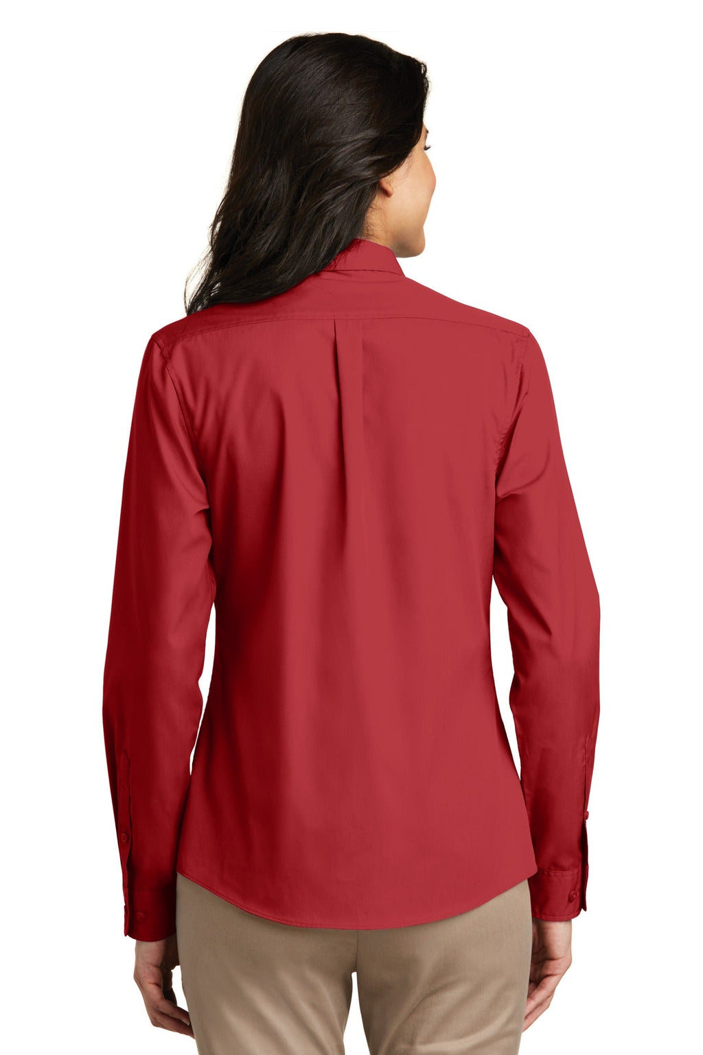 Port Authority Women's Long Sleeve Carefree Poplin Shirt. LW100
