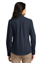 Port Authority Women's Long Sleeve Carefree Poplin Shirt. LW100