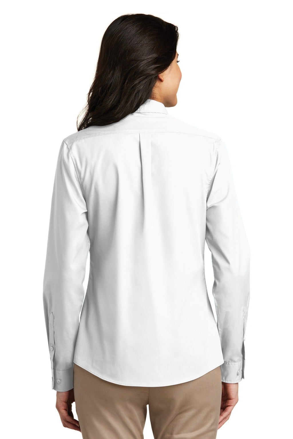 Port Authority Women's Long Sleeve Carefree Poplin Shirt. LW100