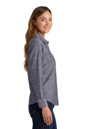 Port Authority Women's Slub Chambray Shirt. LW380