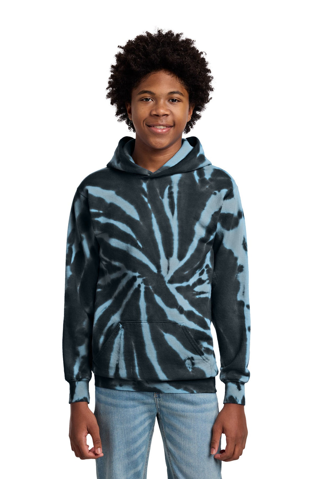 Port & Co Youth Tie-Dye Pullover Hooded Sweatshirt. PC146Y
