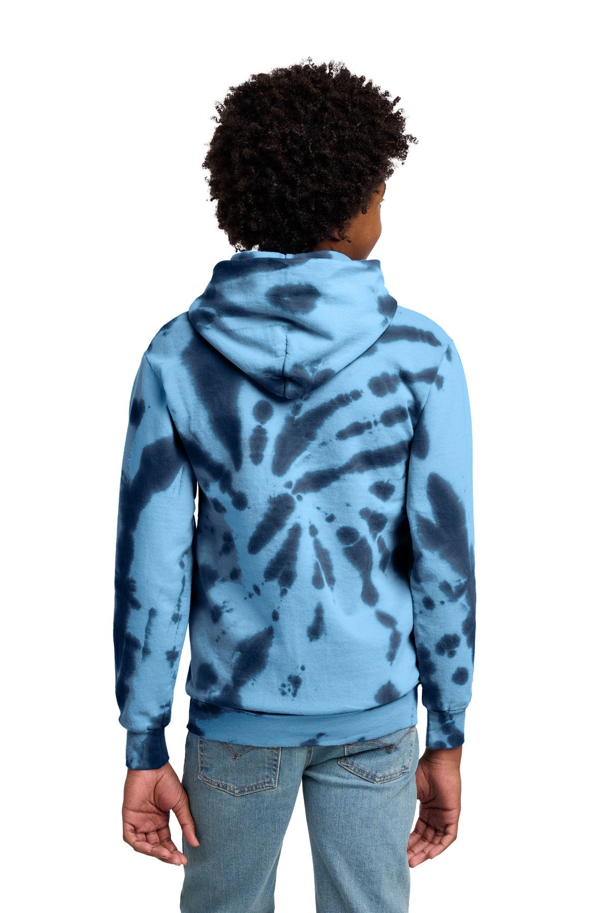 Port & Co Youth Tie-Dye Pullover Hooded Sweatshirt. PC146Y