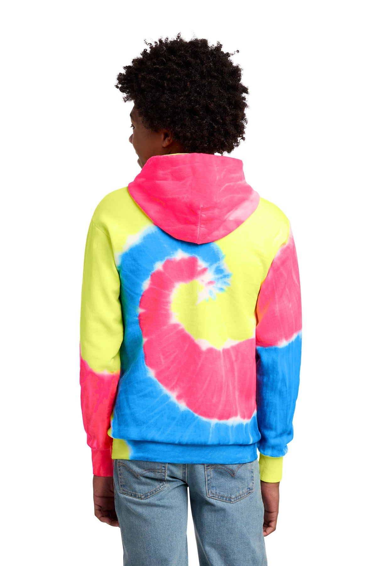 Port & Co Youth Tie-Dye Pullover Hooded Sweatshirt. PC146Y