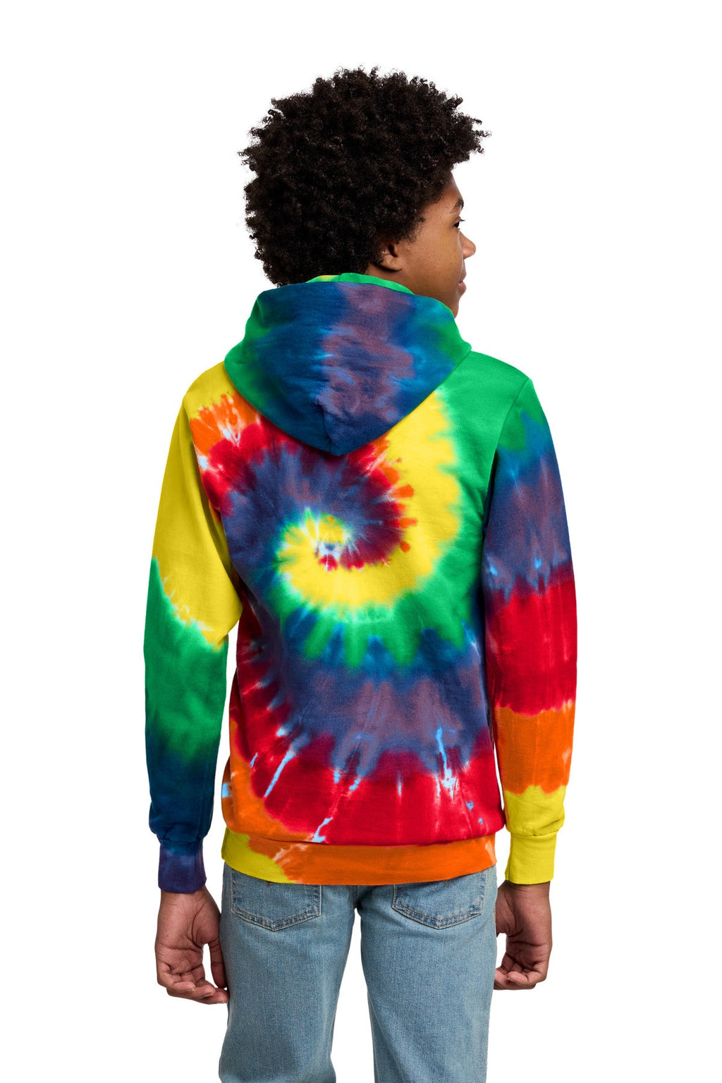 Port & Co Youth Tie-Dye Pullover Hooded Sweatshirt. PC146Y