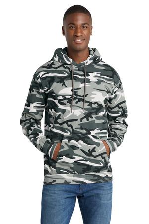 Port & Co Core Fleece Camo Pullover Hooded Sweatshirt. PC78HC