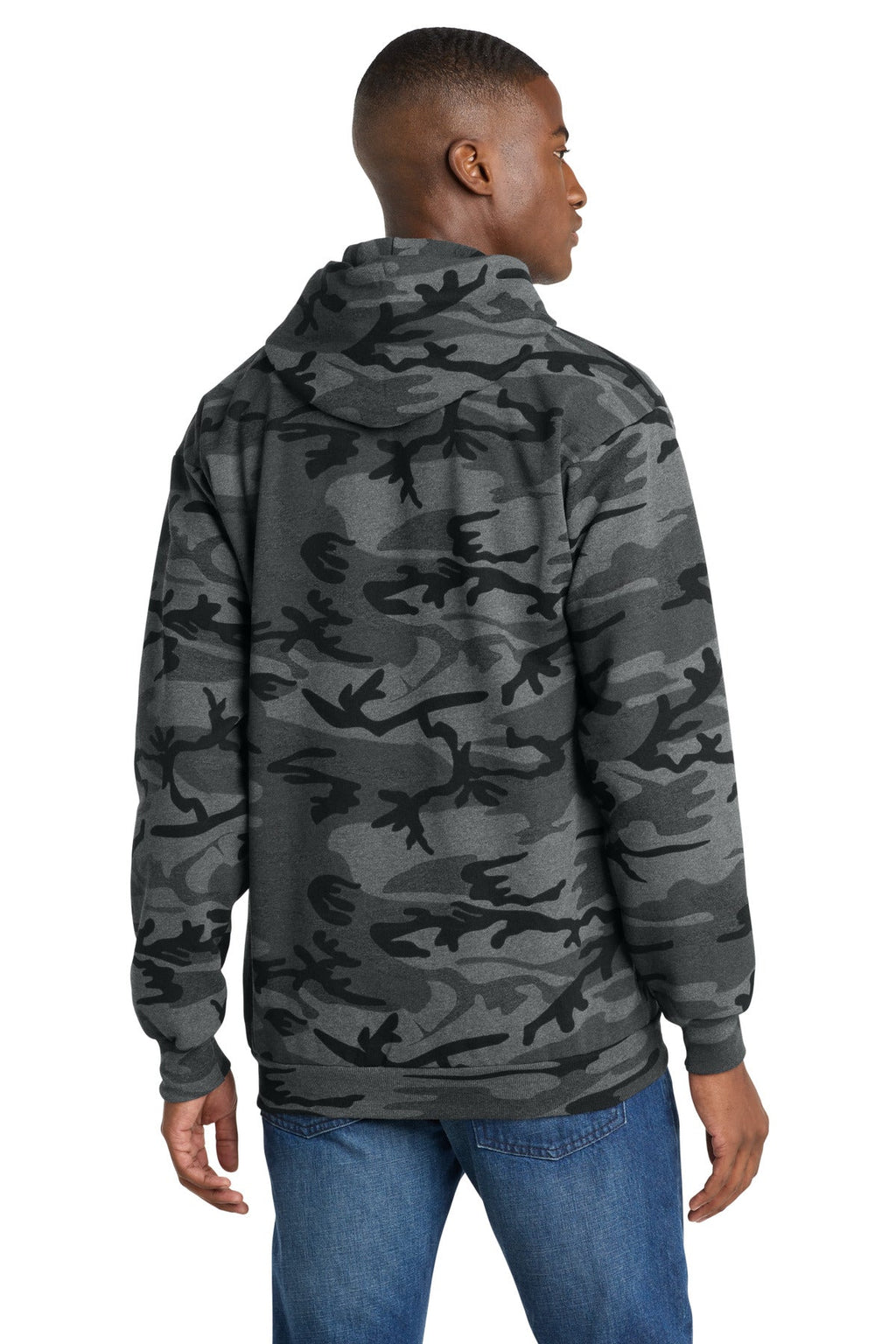Port & Co Core Fleece Camo Pullover Hooded Sweatshirt. PC78HC