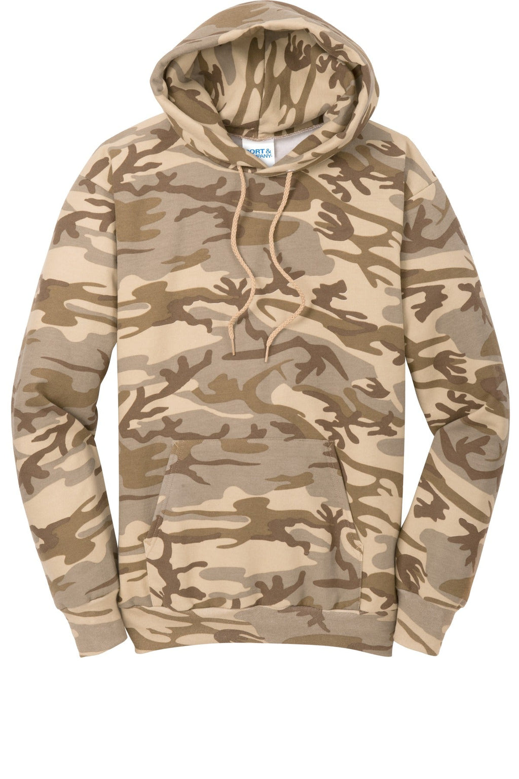 Port & Co Core Fleece Camo Pullover Hooded Sweatshirt. PC78HC