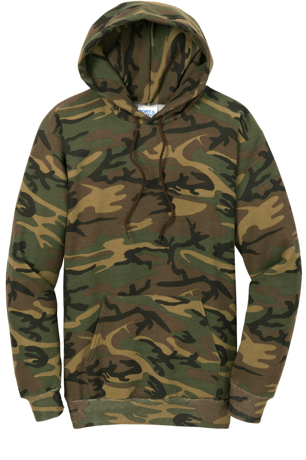 Port & Co Core Fleece Camo Pullover Hooded Sweatshirt. PC78HC