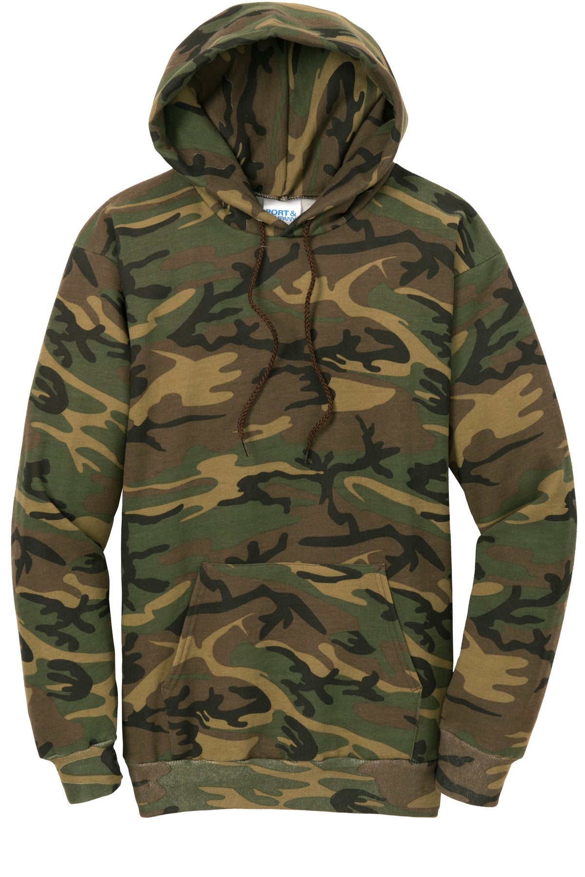 Port & Co Core Fleece Camo Pullover Hooded Sweatshirt. PC78HC