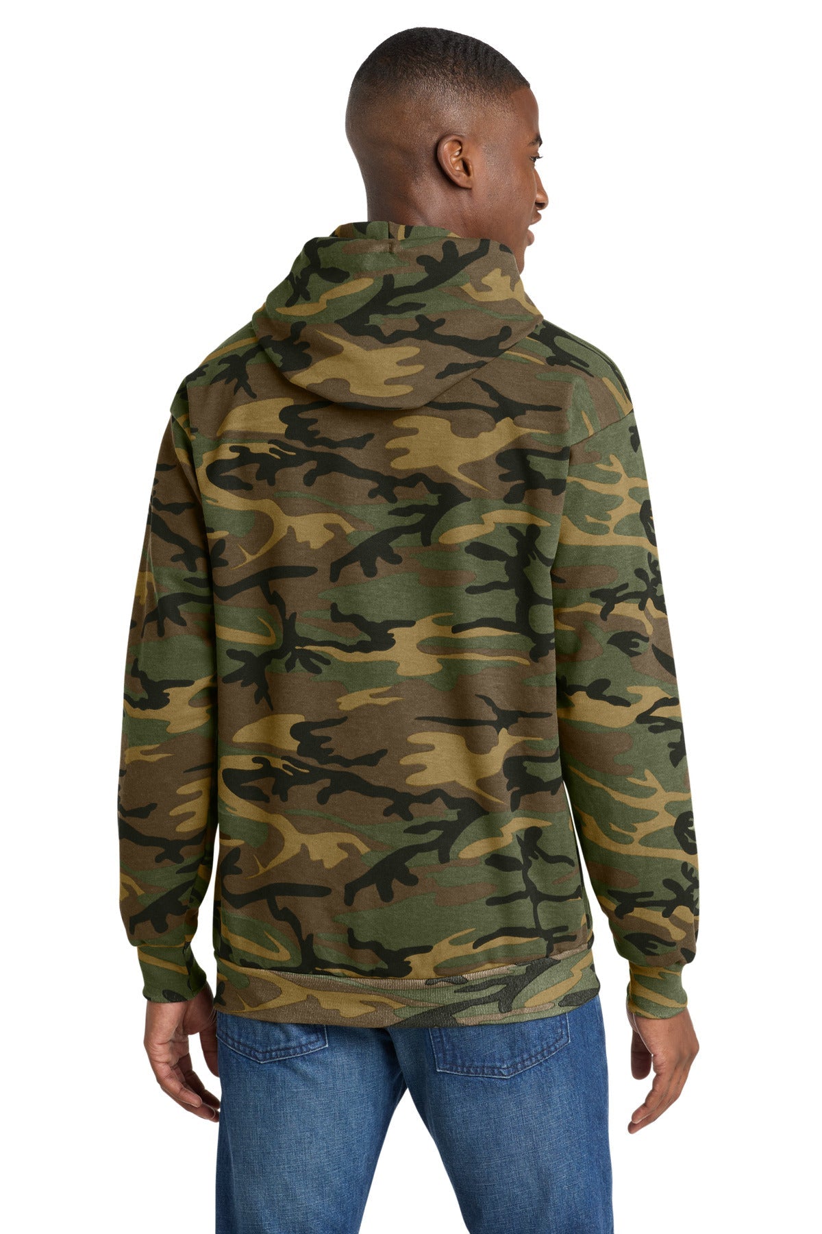 Port & Co Core Fleece Camo Pullover Hooded Sweatshirt. PC78HC