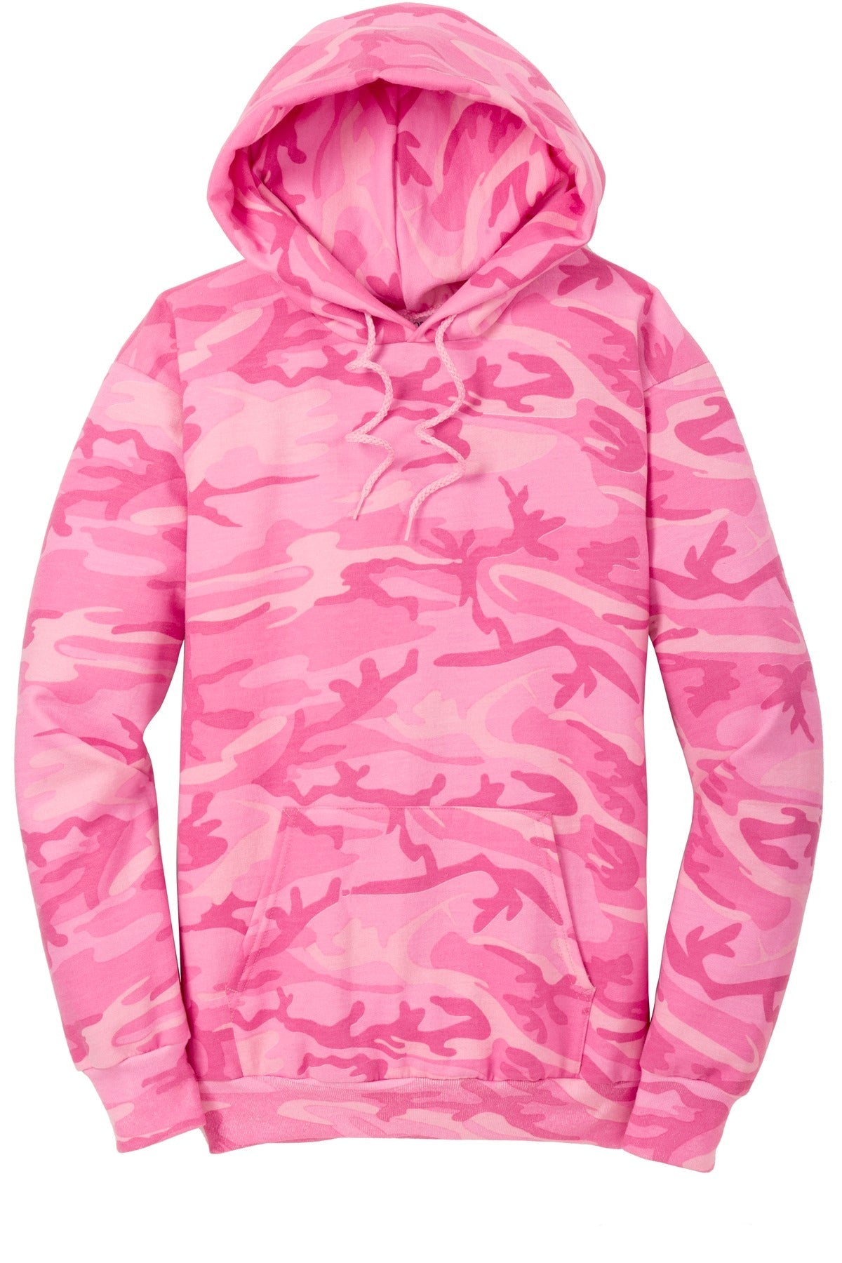 Port & Co Core Fleece Camo Pullover Hooded Sweatshirt. PC78HC