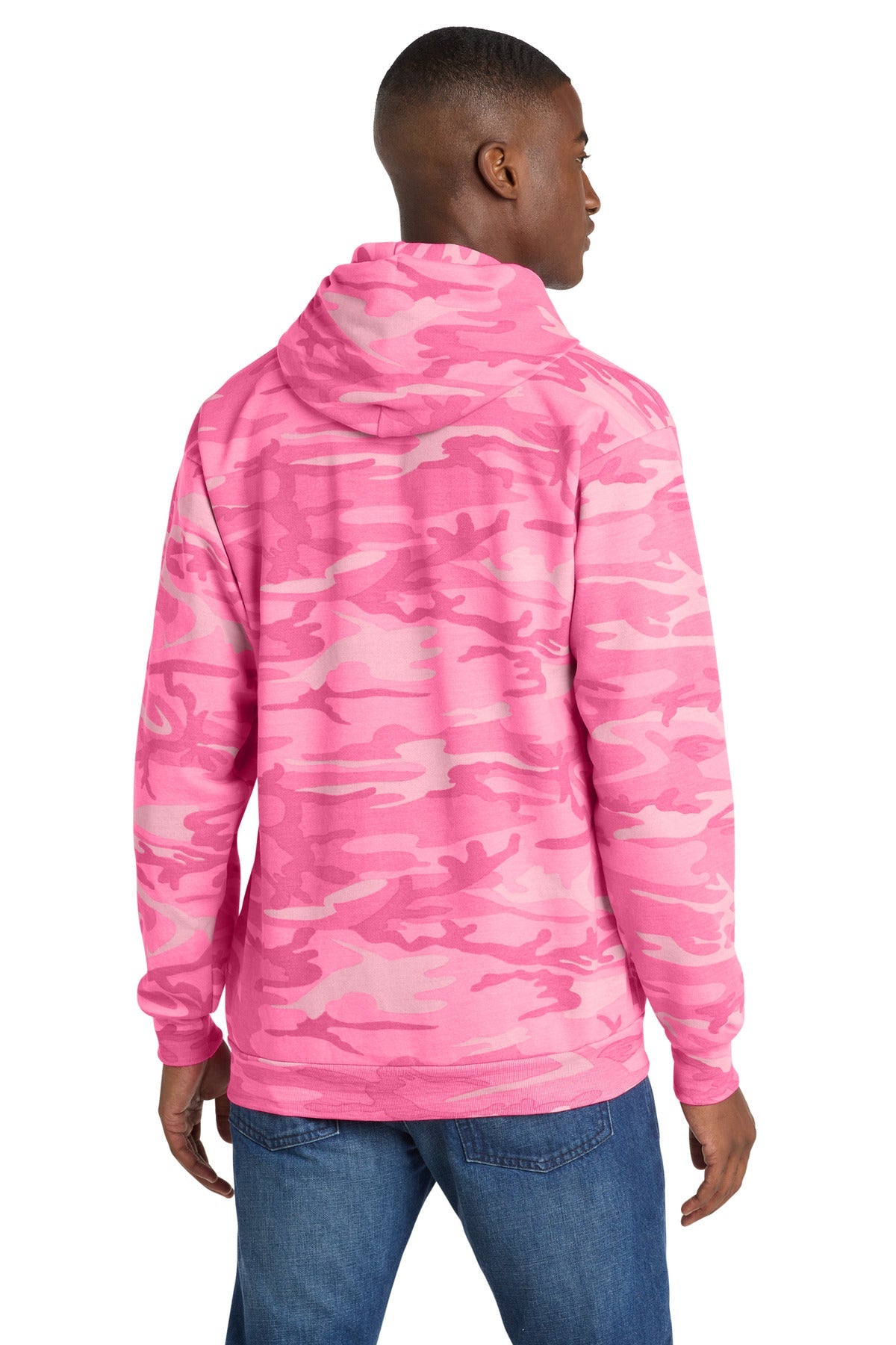 Port & Co Core Fleece Camo Pullover Hooded Sweatshirt. PC78HC