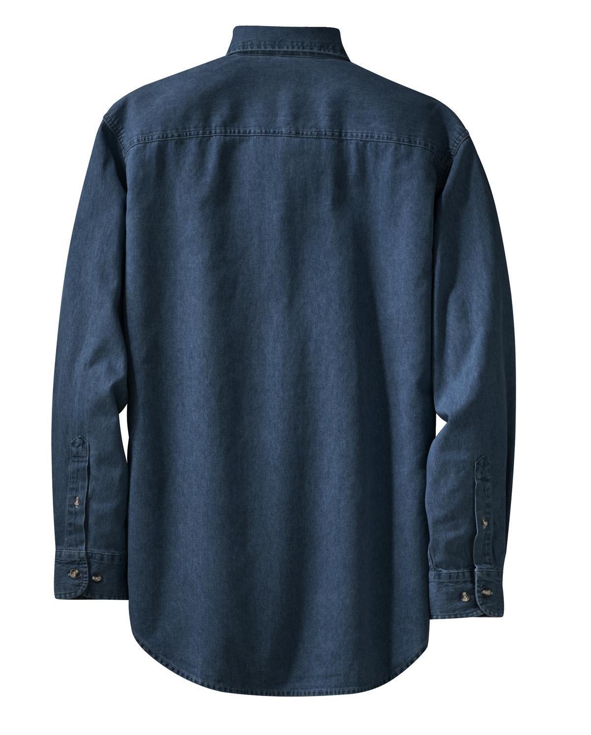 Port & Co Long Sleeve Value Denim Shirt. SP10