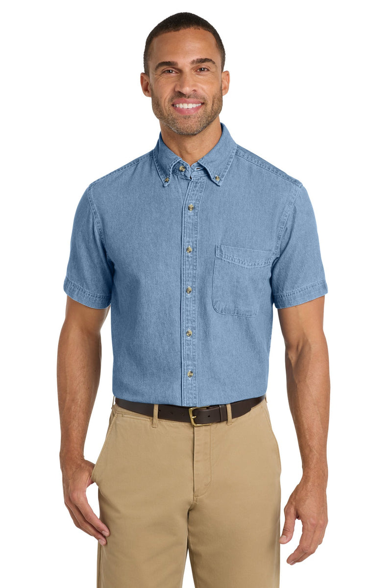 Port & Co Short Sleeve Value Denim Shirt. SP11