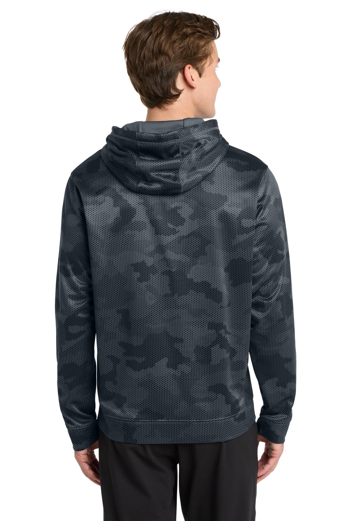 Sport-Tek Sport-Wick CamoHex Fleece Hooded Pullover. ST240