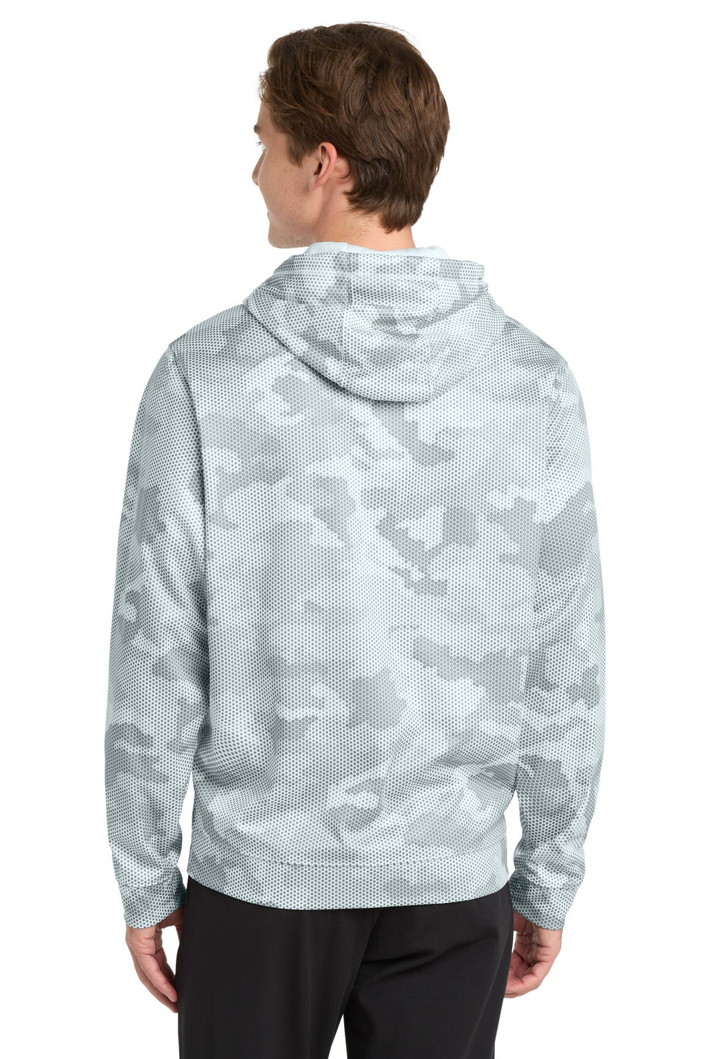 Sport-Tek Sport-Wick CamoHex Fleece Hooded Pullover. ST240