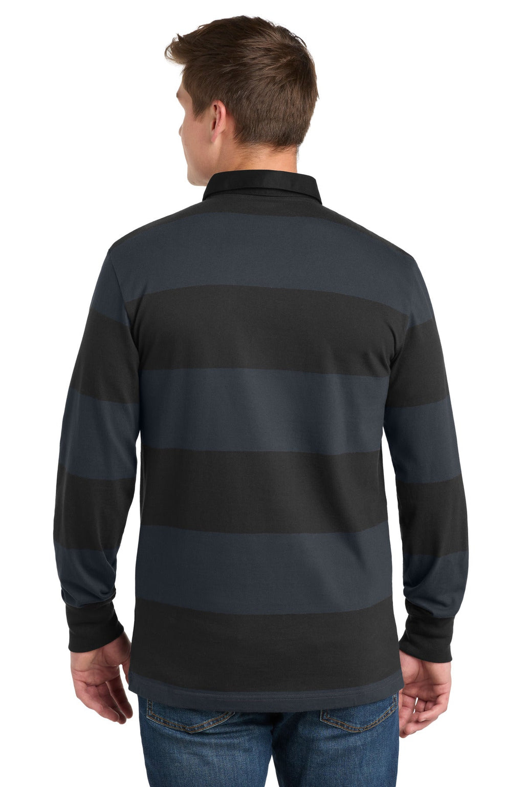 Sport-Tek Classic Long Sleeve Rugby Polo. ST301