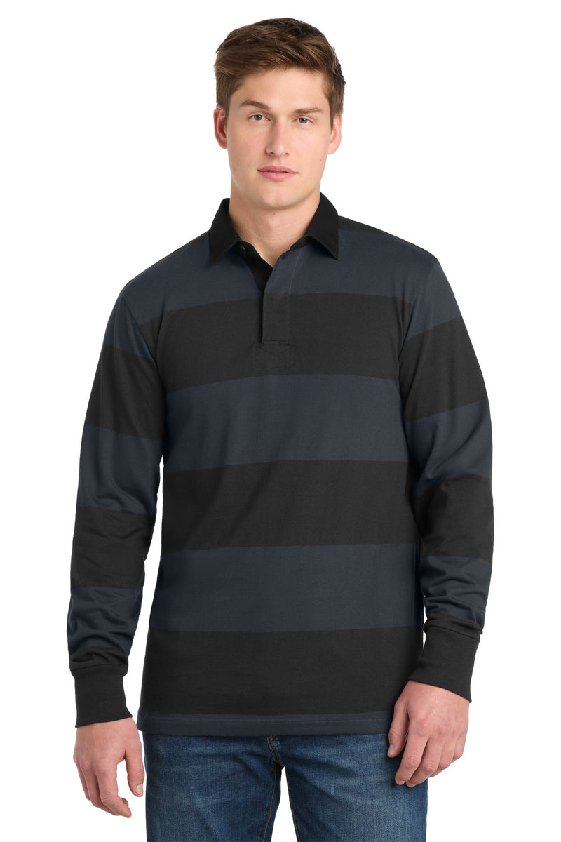 Sport-Tek Classic Long Sleeve Rugby Polo. ST301