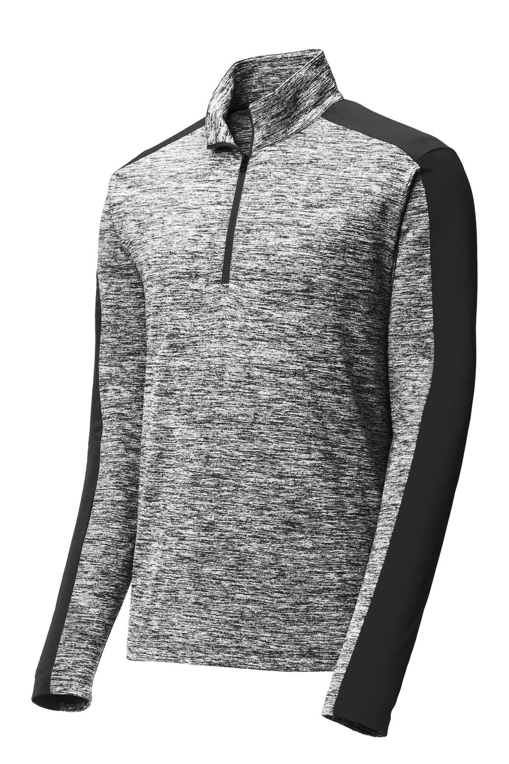 Sport-Tek PosiCharge Electric Heather Colorblock 1/4-Zip Pullover. ST397