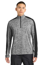 Sport-Tek PosiCharge Electric Heather Colorblock 1/4-Zip Pullover. ST397