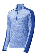 Sport-Tek PosiCharge Electric Heather Colorblock 1/4-Zip Pullover. ST397
