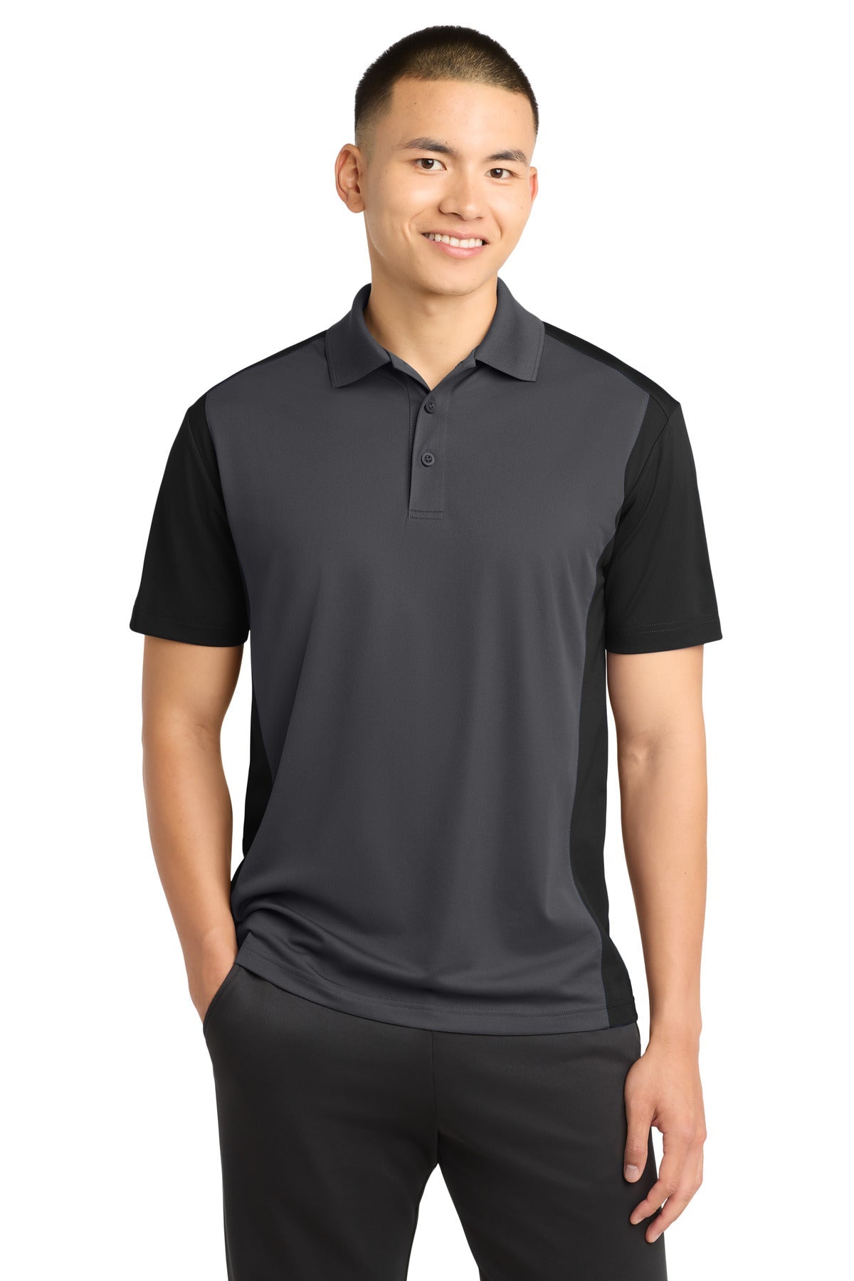 Sport-Tek Colorblock Micropique Sport-Wick Polo. ST652