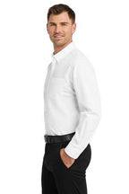 Port Authority Long Sleeve Carefree Poplin Shirt. W100