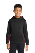 Sport-Tek Youth Sport-Wick CamoHex Fleece Colorblock Hooded Pullover.  YST239