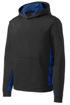 Sport-Tek Youth Sport-Wick CamoHex Fleece Colorblock Hooded Pullover.  YST239