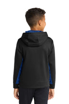 Sport-Tek Youth Sport-Wick CamoHex Fleece Colorblock Hooded Pullover.  YST239