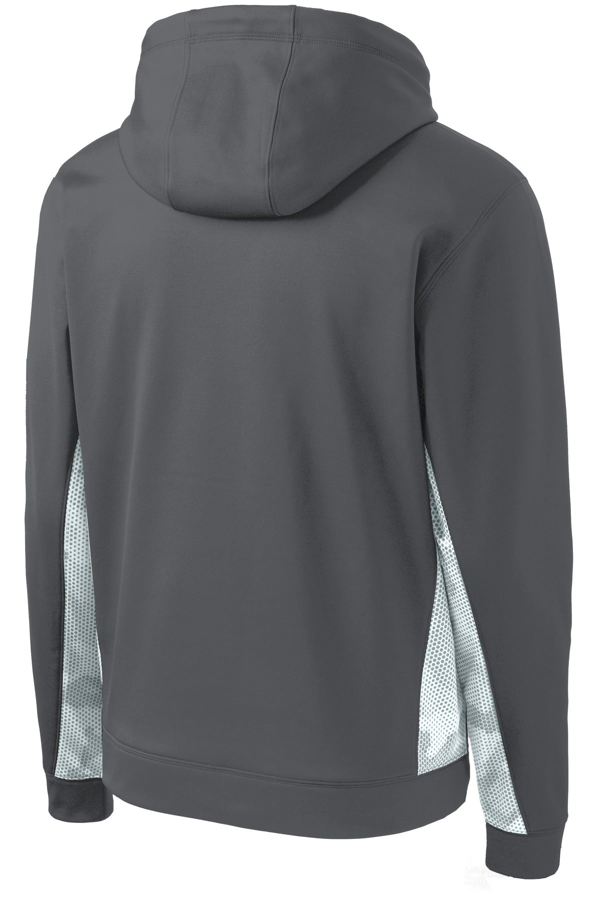 Sport-Tek Youth Sport-Wick CamoHex Fleece Colorblock Hooded Pullover.  YST239